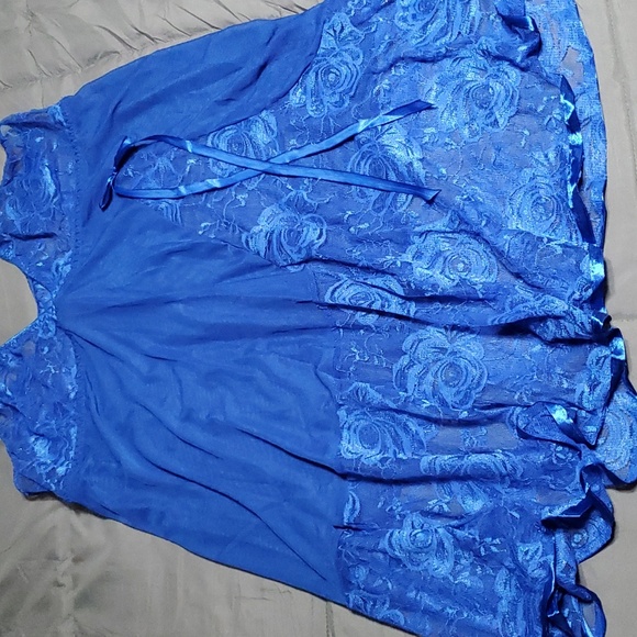 Royal blue lingerie nighty - Picture 3 of 7